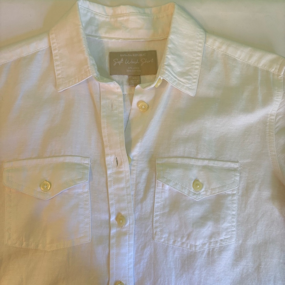 Banana Republic white Long Sleeve Shirt XS